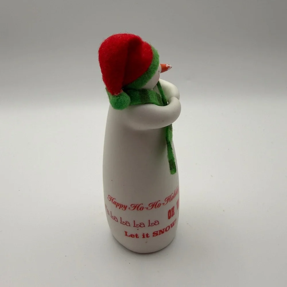 Hallmark 2014 Snowman Christmas Ornament Oh What Fun Felt Hat Scarf White Red